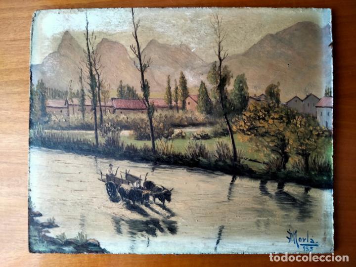 Arte: Paisaje Rural &Oacute;leo sobre Tablex. Morl&aacute;. 1955