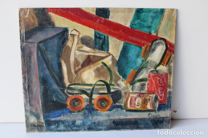 Arte: original oleo table firmado saura - Foto 3