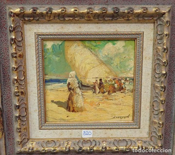Arte: &Oacute;leo sobre tabla firma a catalogar Ref 1562 - Foto 2