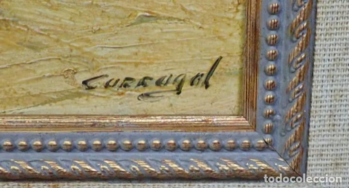 Arte: &Oacute;leo sobre tabla firma a catalogar Ref 1562 - Foto 3