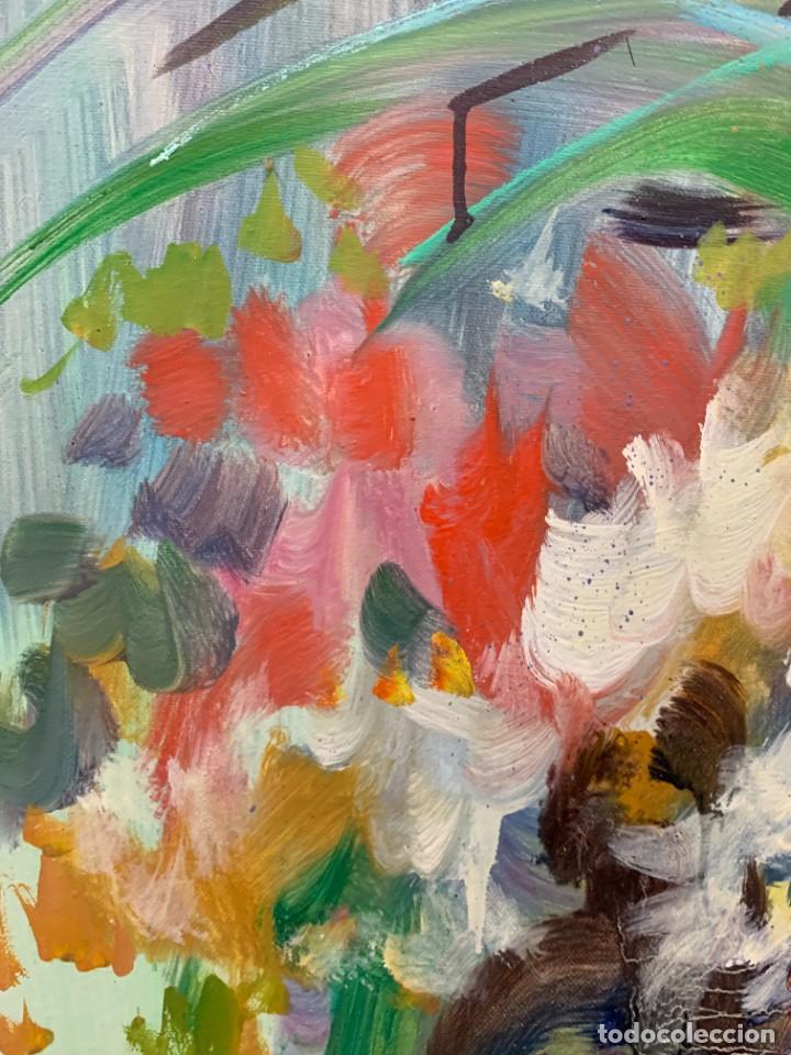 Arte: GRAN FLORERO EN CESTA, ESC. FRANCESA, GRAN FORMATO - Foto 7