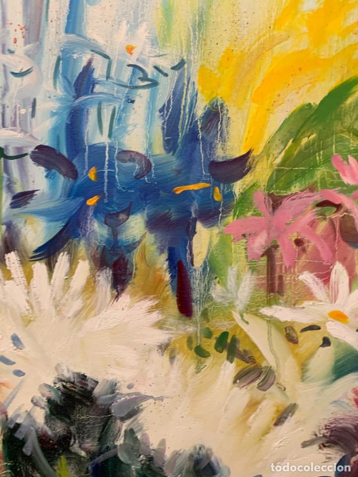 Arte: GRAN FLORERO EN CESTA, ESC. FRANCESA, GRAN FORMATO - Foto 10