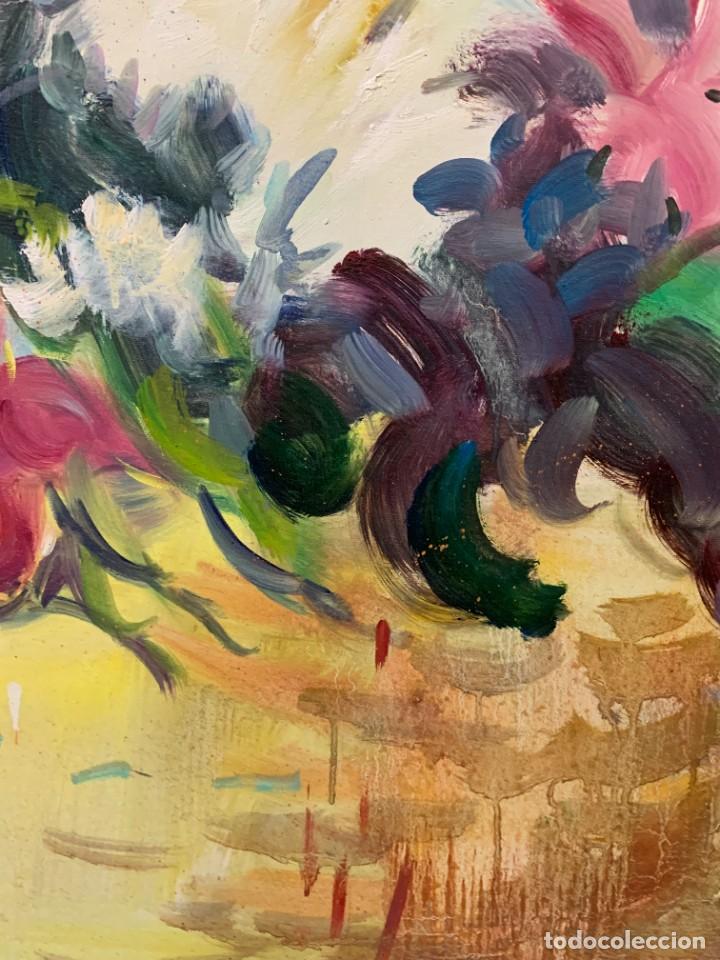 Arte: GRAN FLORERO EN CESTA, ESC. FRANCESA, GRAN FORMATO - Foto 14
