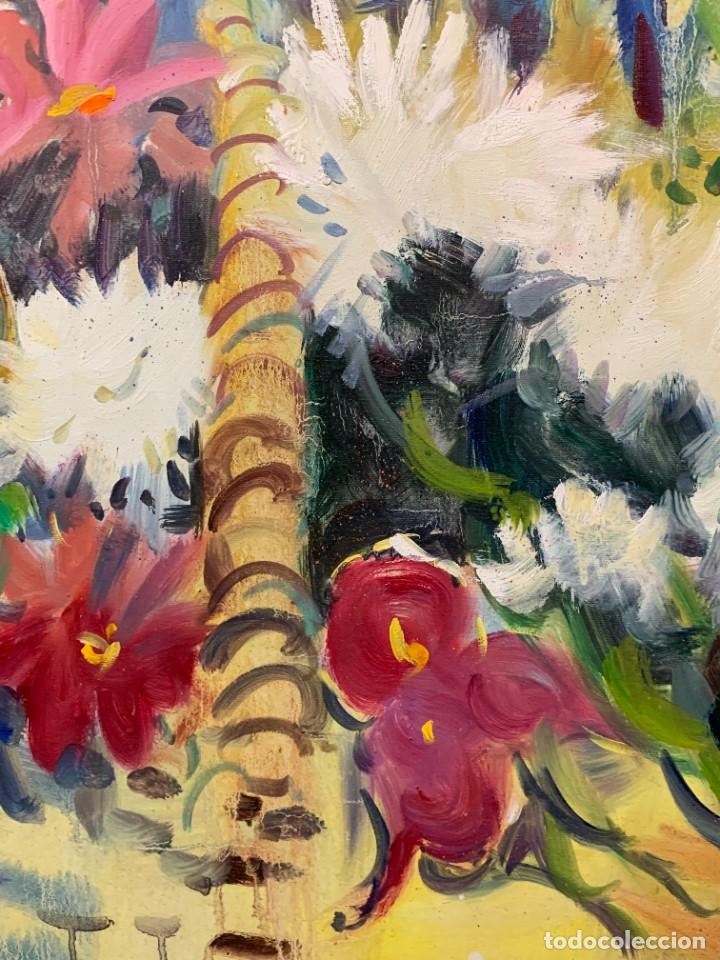 Arte: GRAN FLORERO EN CESTA, ESC. FRANCESA, GRAN FORMATO - Foto 15