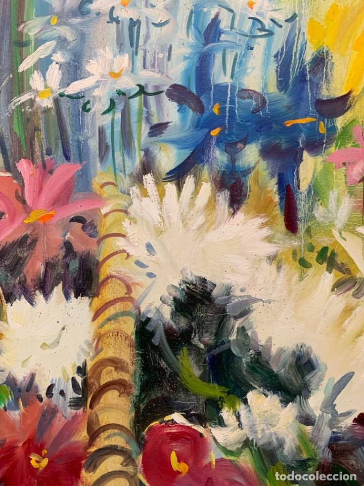 Arte: GRAN FLORERO EN CESTA, ESC. FRANCESA, GRAN FORMATO - Foto 16