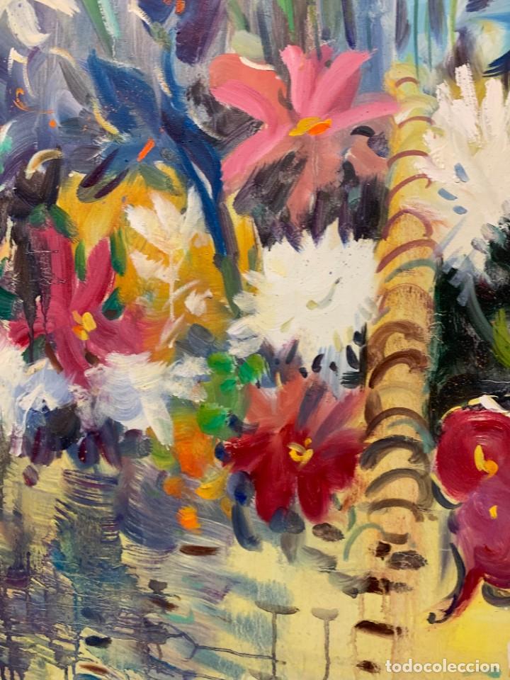 Arte: GRAN FLORERO EN CESTA, ESC. FRANCESA, GRAN FORMATO - Foto 17
