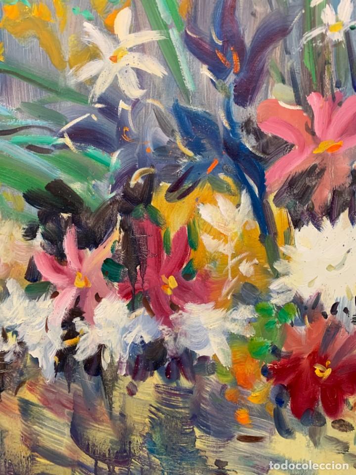 Arte: GRAN FLORERO EN CESTA, ESC. FRANCESA, GRAN FORMATO - Foto 18
