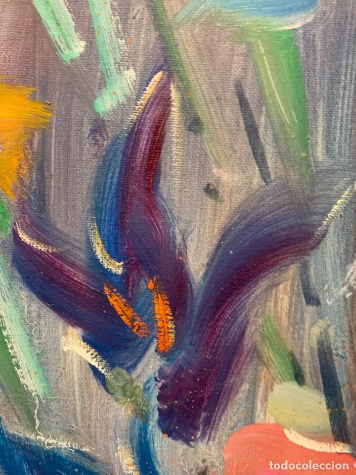 Arte: GRAN FLORERO EN CESTA, ESC. FRANCESA, GRAN FORMATO - Foto 20
