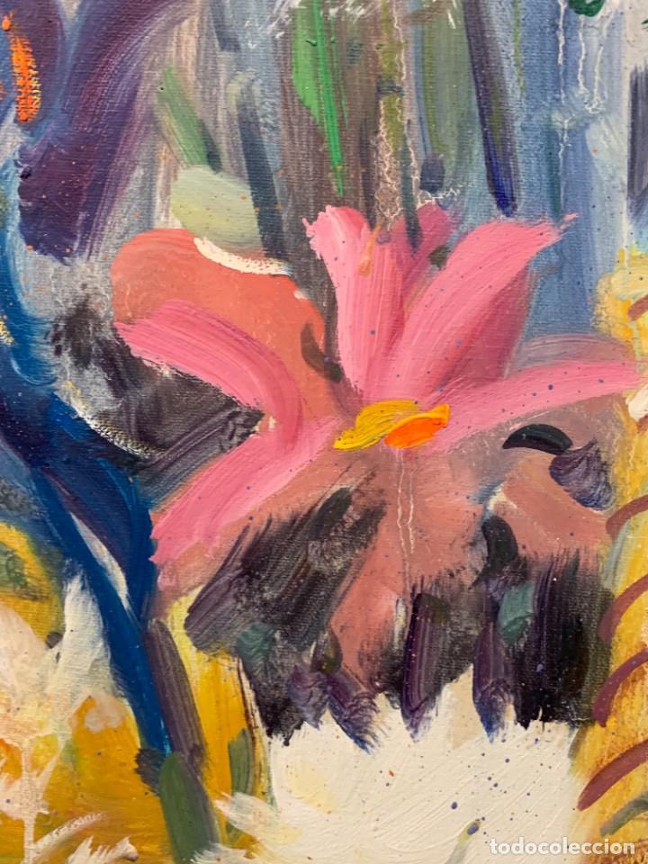 Arte: GRAN FLORERO EN CESTA, ESC. FRANCESA, GRAN FORMATO - Foto 23
