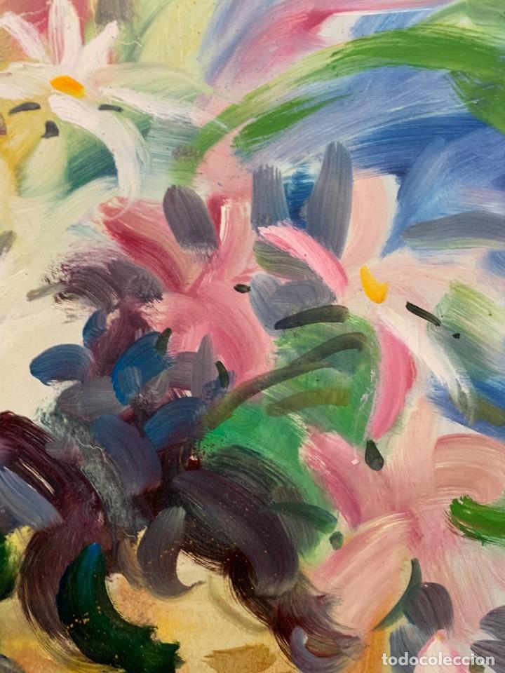 Arte: GRAN FLORERO EN CESTA, ESC. FRANCESA, GRAN FORMATO - Foto 25