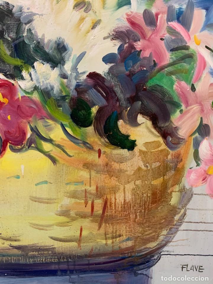 Arte: GRAN FLORERO EN CESTA, ESC. FRANCESA, GRAN FORMATO - Foto 26