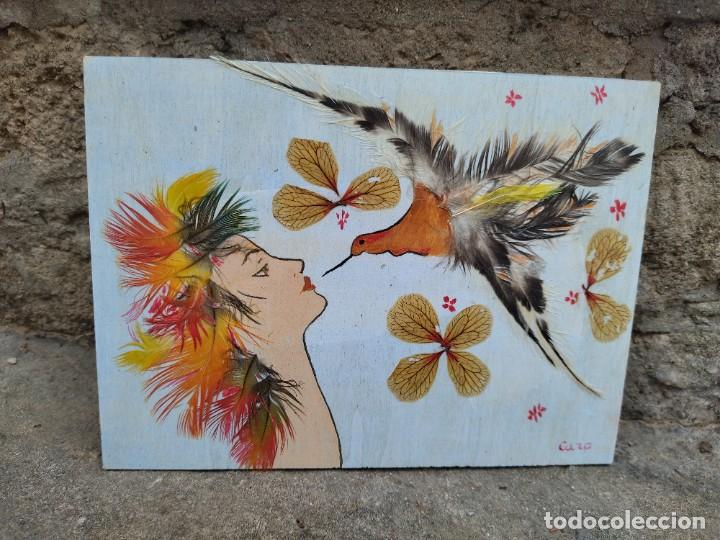 Arte: Cuadro sobre tabla de madera - Foto 1