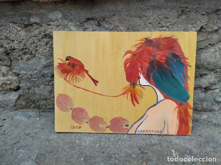 Arte: Cuadro sobre tabla de madera - Foto 1