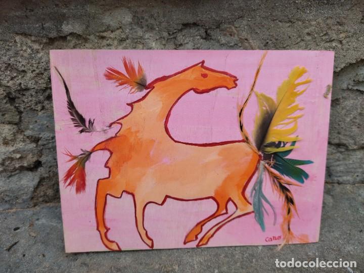 Arte: Cuadro sobre tabla de madera - Foto 1