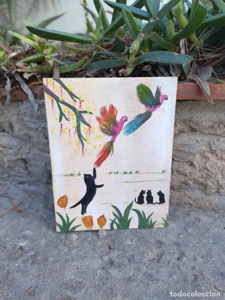 Arte: Cuadro sobre tabla de madera - Foto 1