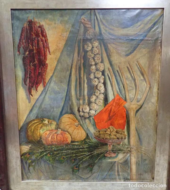 Arte: &Oacute;leo sobre lienzo firma a catalogar - Foto 3