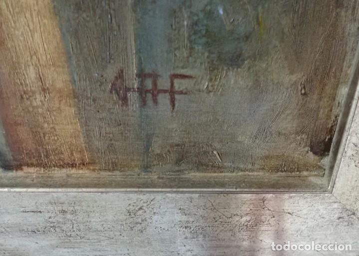 Arte: &Oacute;leo sobre lienzo firma a catalogar - Foto 5