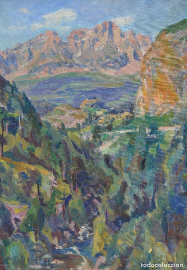 Arte: Simó Busom, paisaje, barranco de Caldarés, 1969, Panticosa, Huesca, pintura al óleo sobre tela. - Foto 2 - 290370323