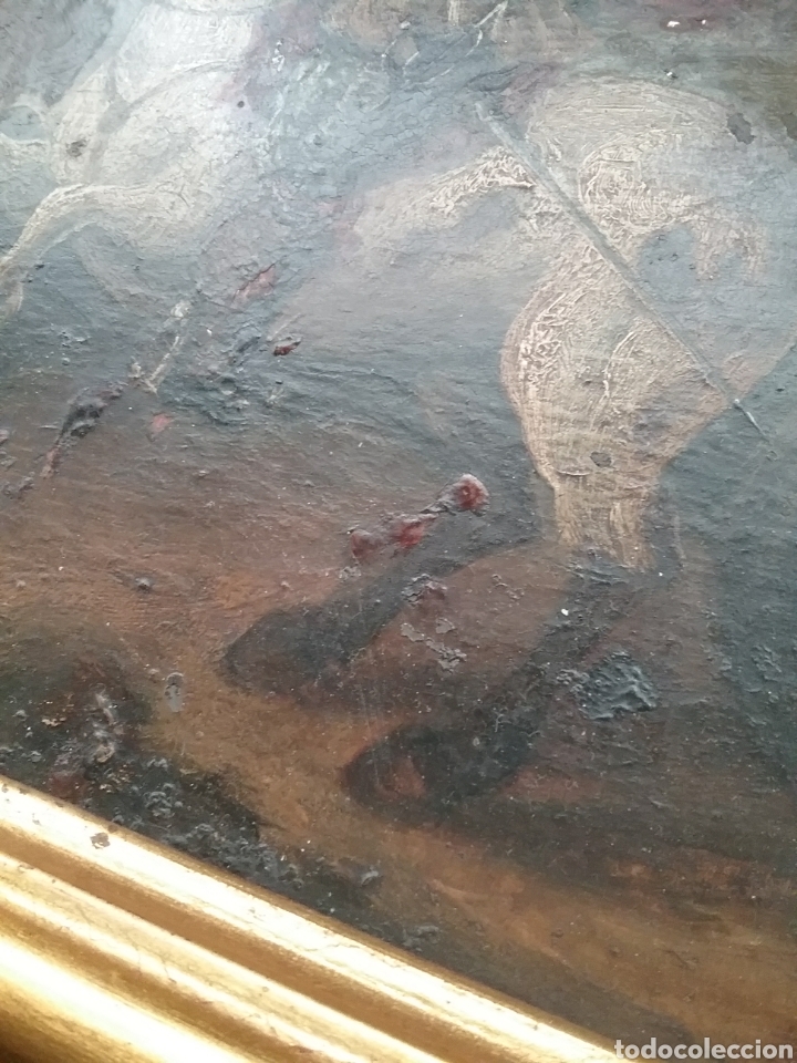 Arte: &Oacute;leo sobre lat&oacute;n. An&oacute;nimo. - Foto 4