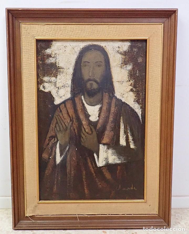 Arte: &Oacute;leo sobre lienzo firma a catalogar - Foto 1