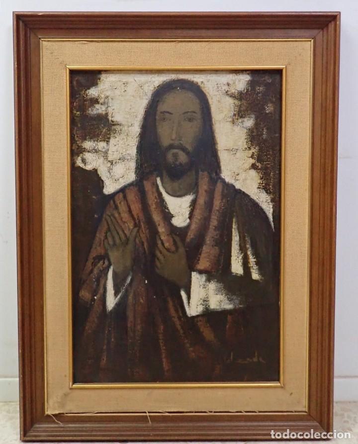 Arte: &Oacute;leo sobre lienzo firma a catalogar - Foto 2