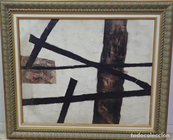 Arte: &Oacute;leo sobre lienzo firma a catalogar - Foto 1