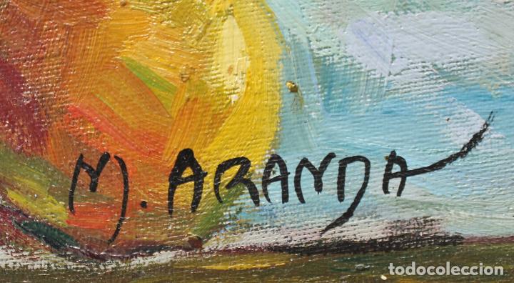 Arte: Bodeg&oacute;n - M. Aranda - Oleo sobre lienzo - 80x71 cm - Foto 2