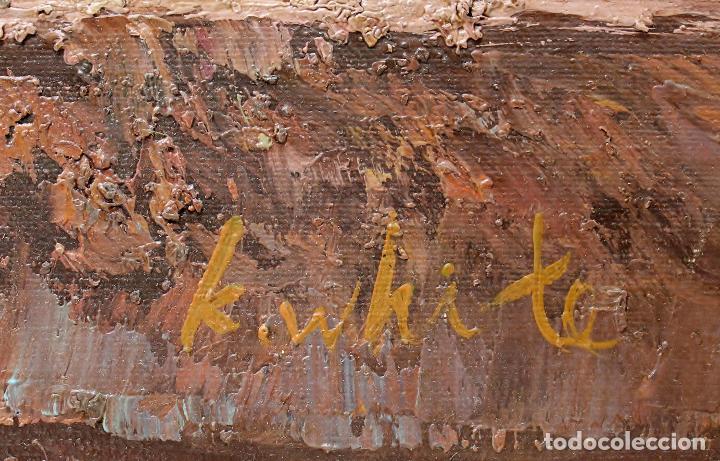 Arte: Bodeg&oacute;n - K. White - Oleo sobre lienzo - 80x70 cm - Foto 3