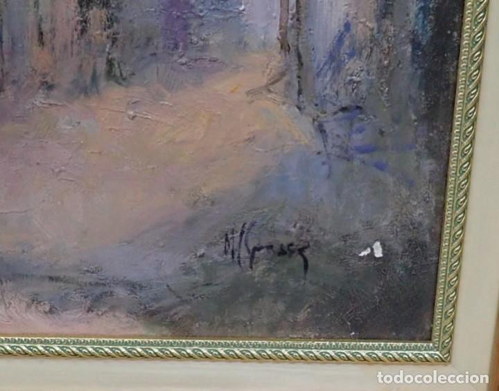 Arte: &Oacute;leo sobre lienzo firma a catalogar - Foto 3