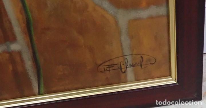 Arte: &Oacute;leo sobre lienzo firma a catalogar - Foto 3