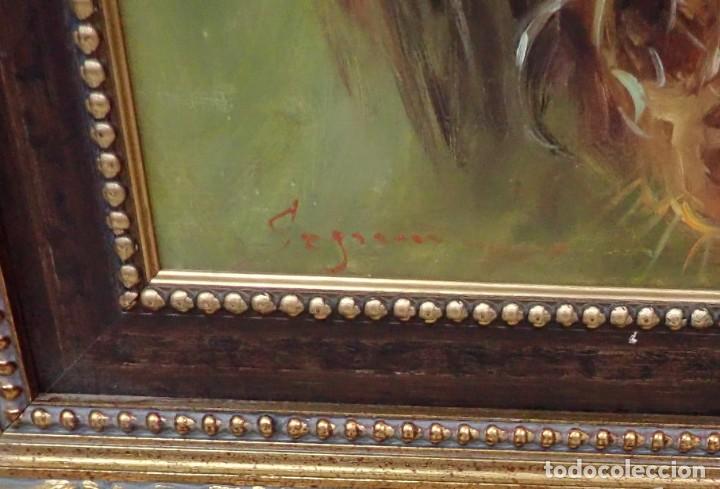 Arte: &Oacute;leo sobre lienzo firma a catalogar - Foto 3