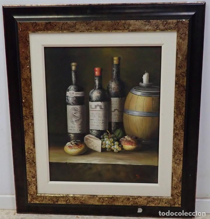 Arte: &Oacute;leo sobre lienzo firma a catalogar - Foto 1