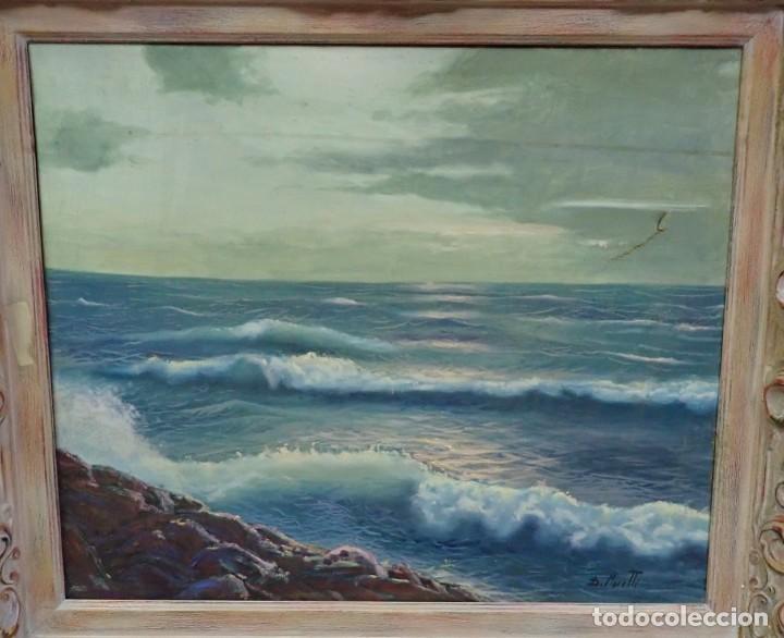 Arte: &Oacute;leo sobre lienzo firmado d.moretti - Foto 2