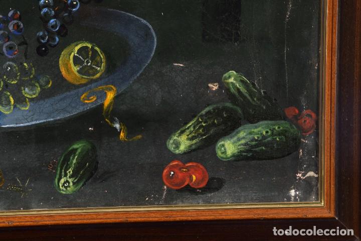 Arte: Bodeg&oacute;n. &Oacute;leo sobre lienzo. Siglo XX. - Foto 3