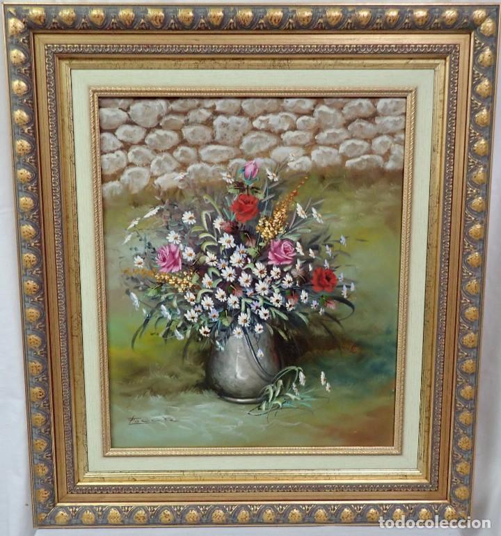 Arte: &Oacute;leo sobre lienzo firmado ferrer - Foto 1