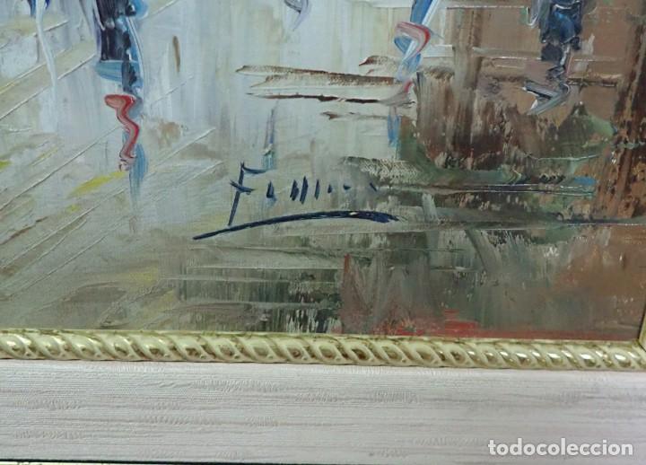 Arte: &Oacute;leo sobre lienzo firma a catalogar - Foto 3