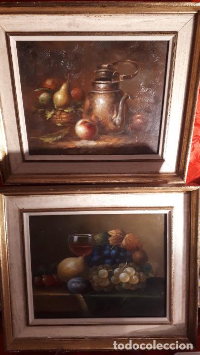 Arte: Pareja de bodegones al &oacute;leo. - Foto 2