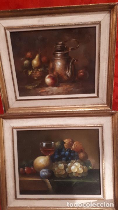 Arte: Pareja de bodegones al &oacute;leo. - Foto 4
