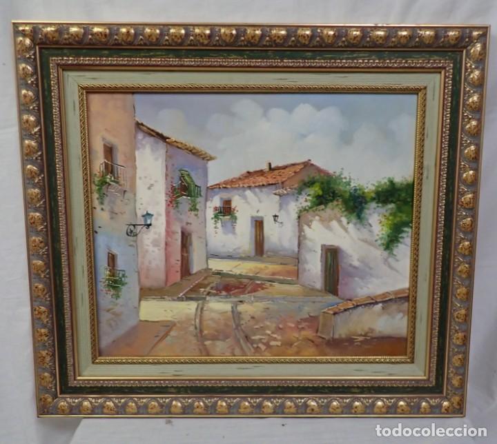 Arte: &Oacute;leo sobre lienzo firma a catalogar - Foto 1