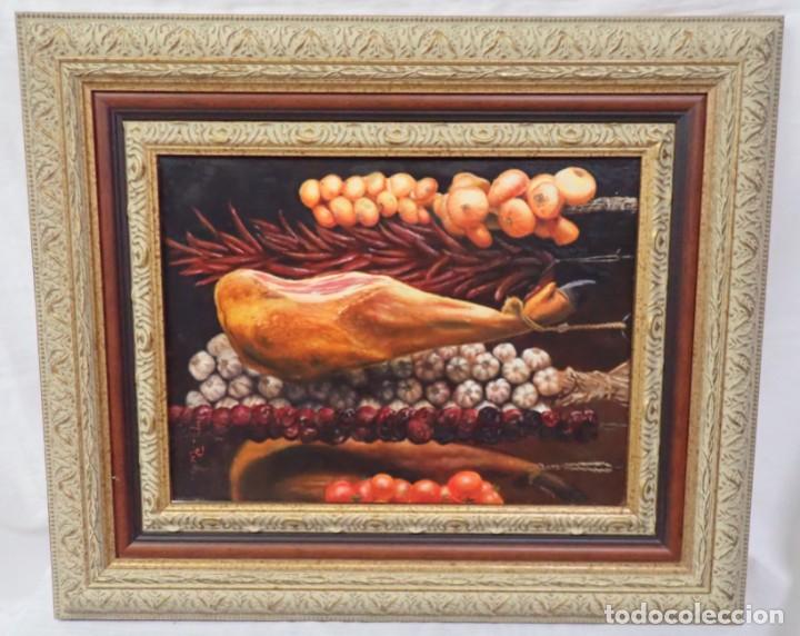 Arte: &Oacute;leo sobre tabla firmado T. RU - Foto 1