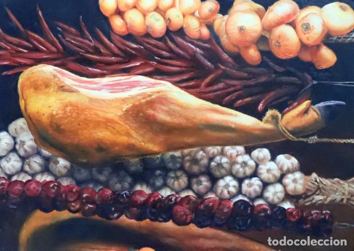 Arte: &Oacute;leo sobre tabla firmado T. RU - Foto 2