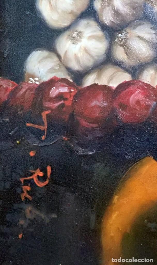 Arte: &Oacute;leo sobre tabla firmado T. RU - Foto 3
