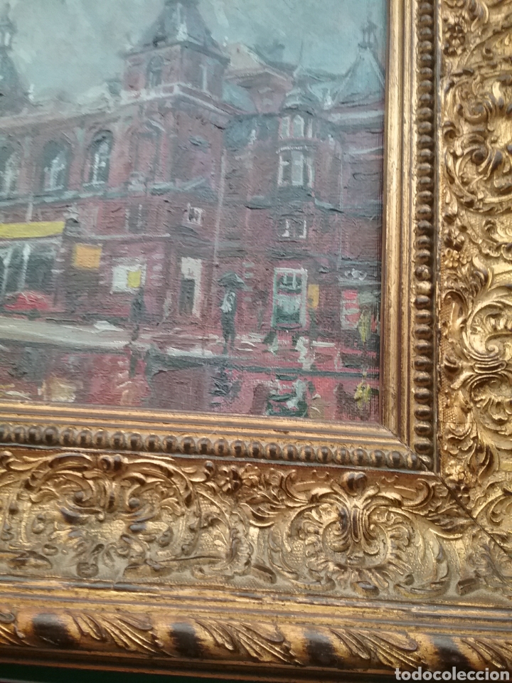 Arte: Alvaro Pradera pintura al &oacute;leo sobre tabla. Edificios. - Foto 4