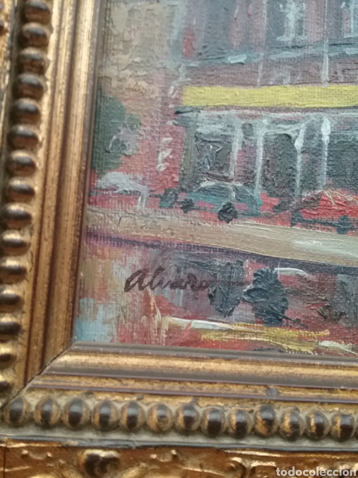 Arte: Alvaro Pradera pintura al &oacute;leo sobre tabla. Edificios. - Foto 5