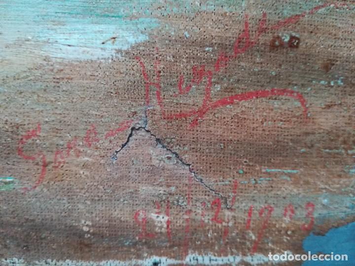 Arte: Marina con barco de vela - Foto 8