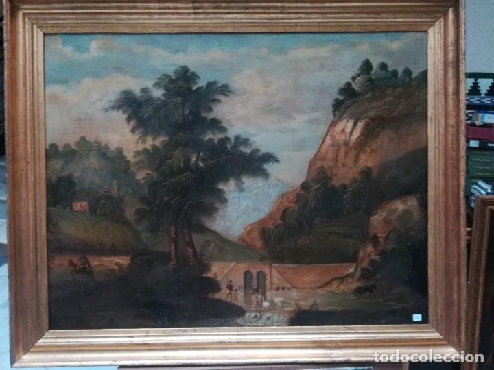 Arte: Paisaje con cascada y pato - Foto 1