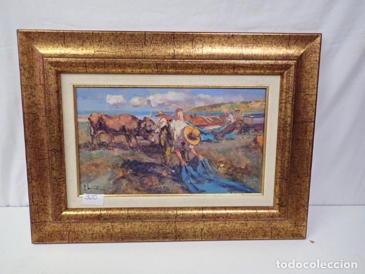 Arte: &Oacute;leo sobre lienzo firma a catalogar - Foto 1