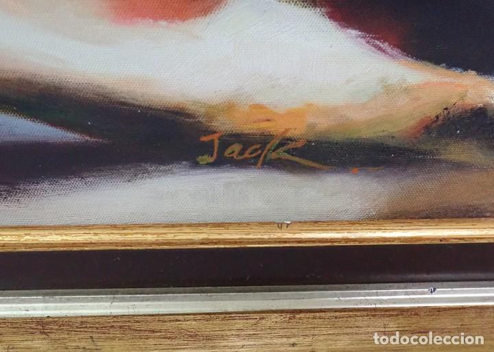 Arte: &Oacute;leo sobre lienzo firmado jack - Foto 3