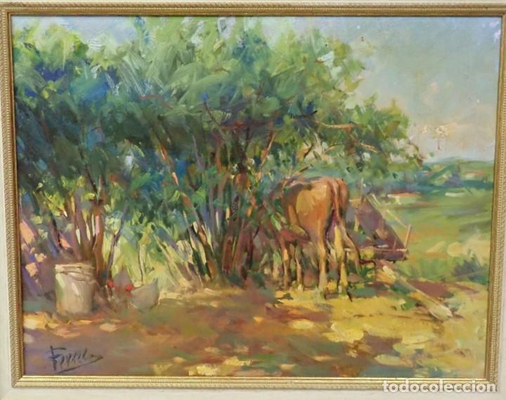 Arte: &Oacute;leo sobre lienzo firmado ferrer - Foto 2