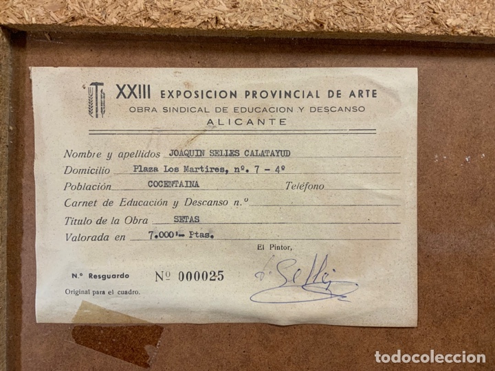 Arte: Bodeg&oacute;n de setas , Joaqu&iacute;n Sell&eacute;s Calatayud - Foto 5